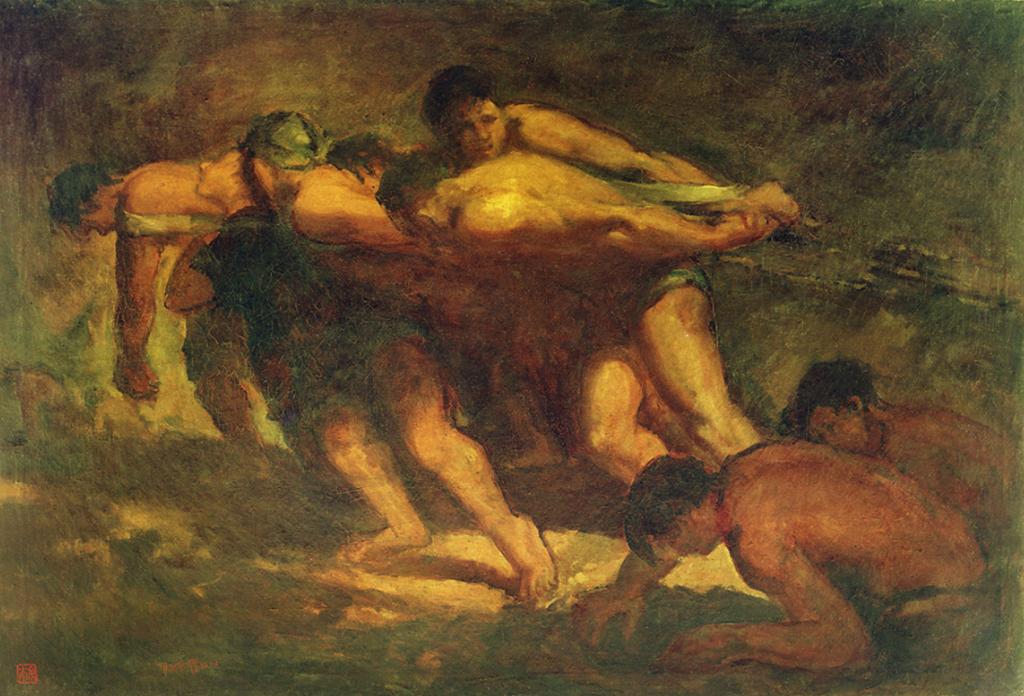 纤夫 1938 油彩布本 86x127cm 中国美术馆收藏(复制品)