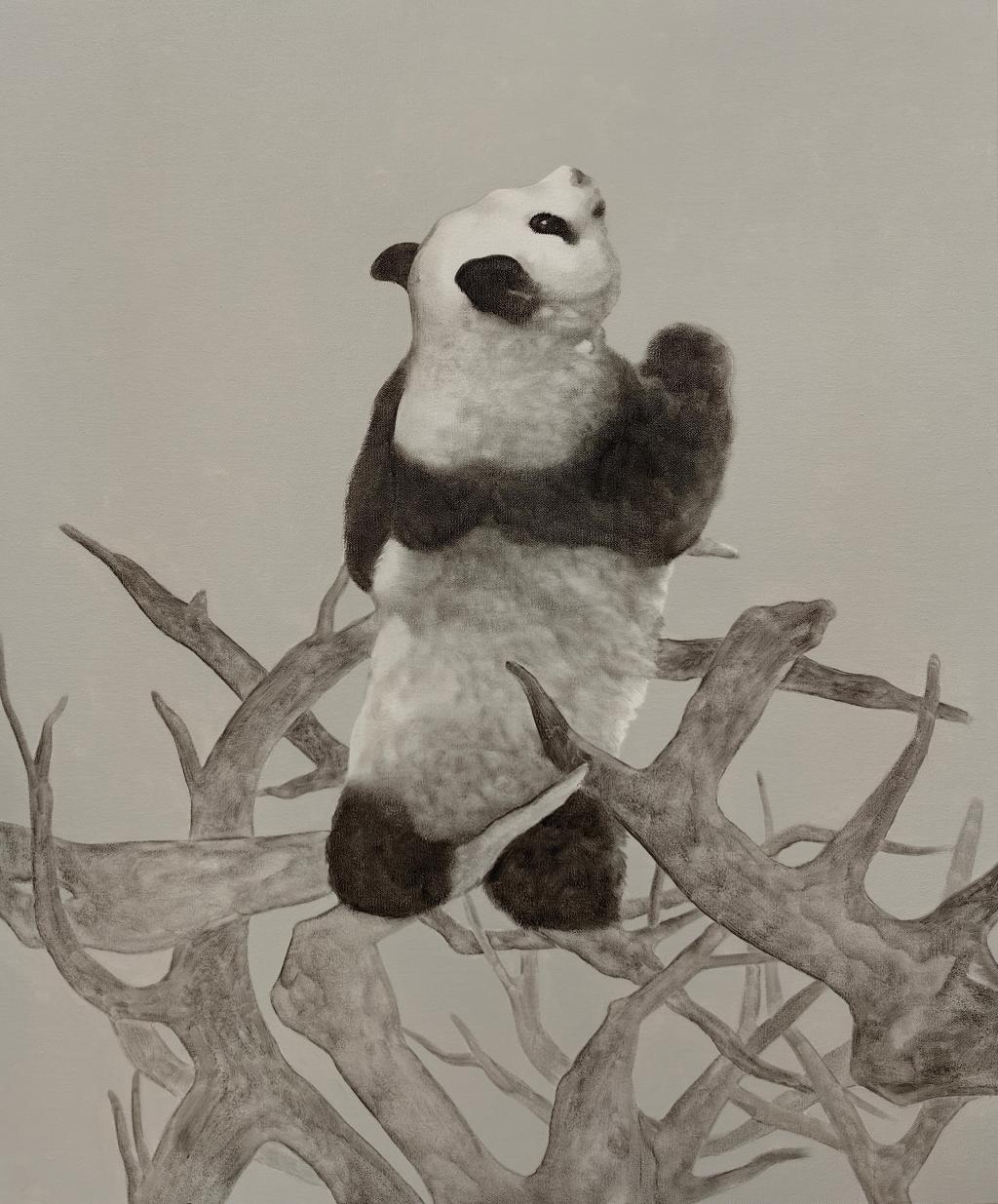 4重庆画院  傅榆翔  布面油画  眺望侏罗纪N0：3   尺寸：120×100cm  创作年代：2023年  中国重庆
