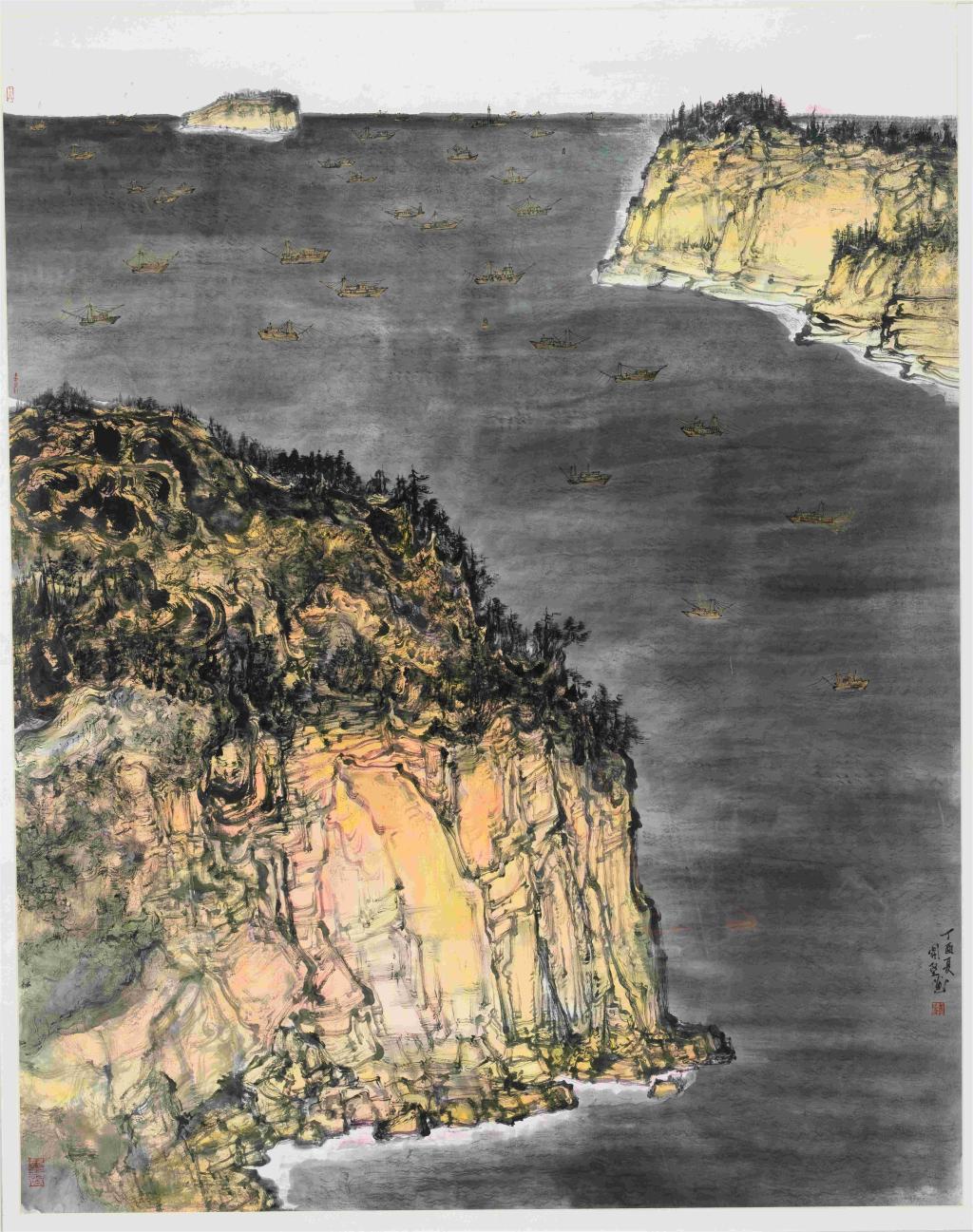 29广东画院  关坚《耕?！?180x140 -纸本设色- 2017