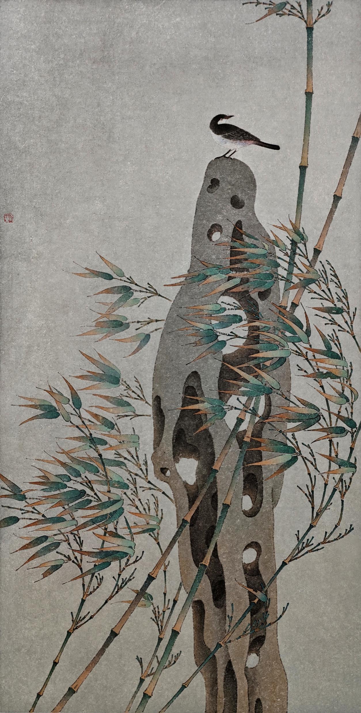 祝殿超《萧瑟处》中国画34×68㎝ 2023年 (1)