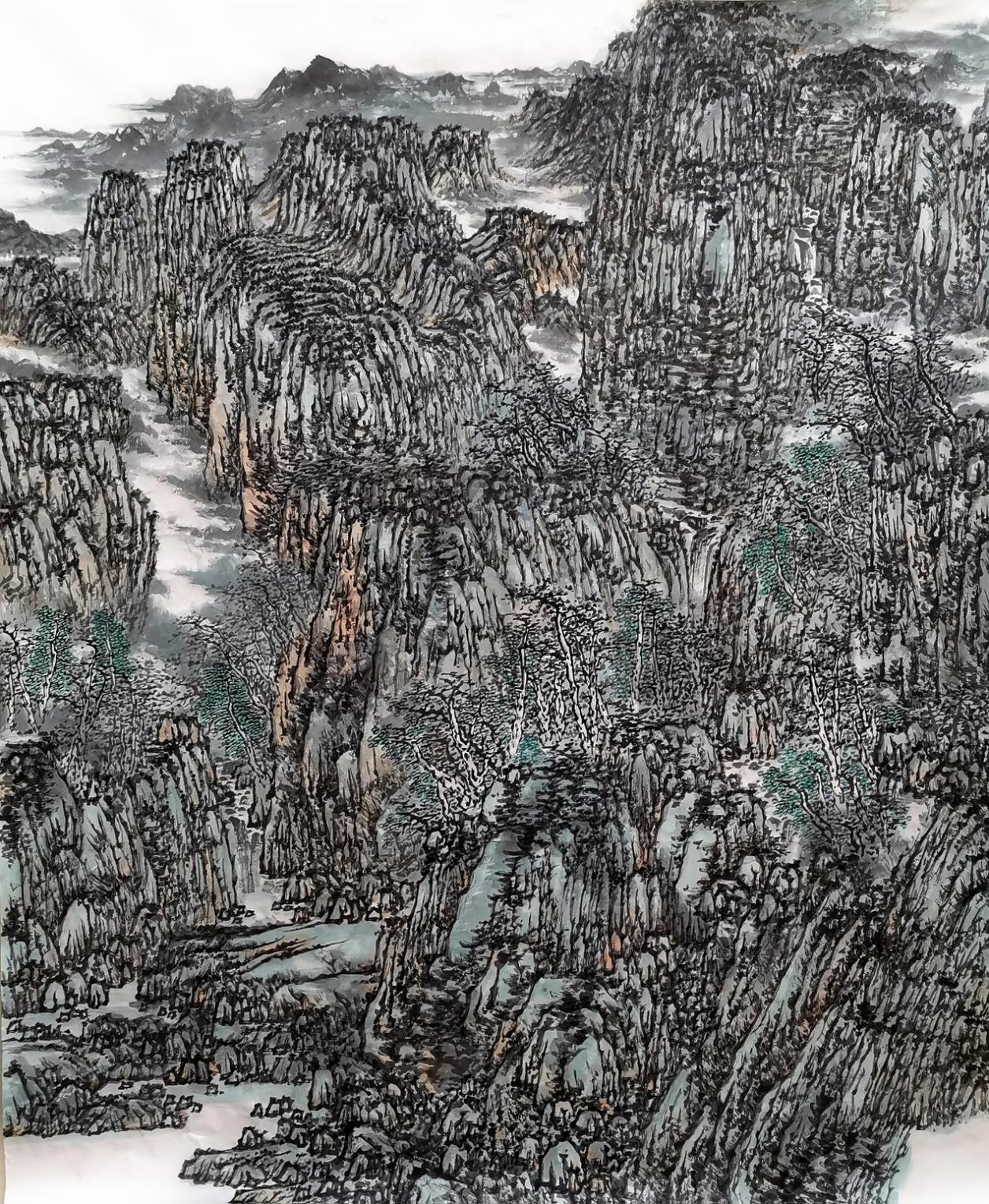 陈起《武陵清岚》中国画 240X200   2023