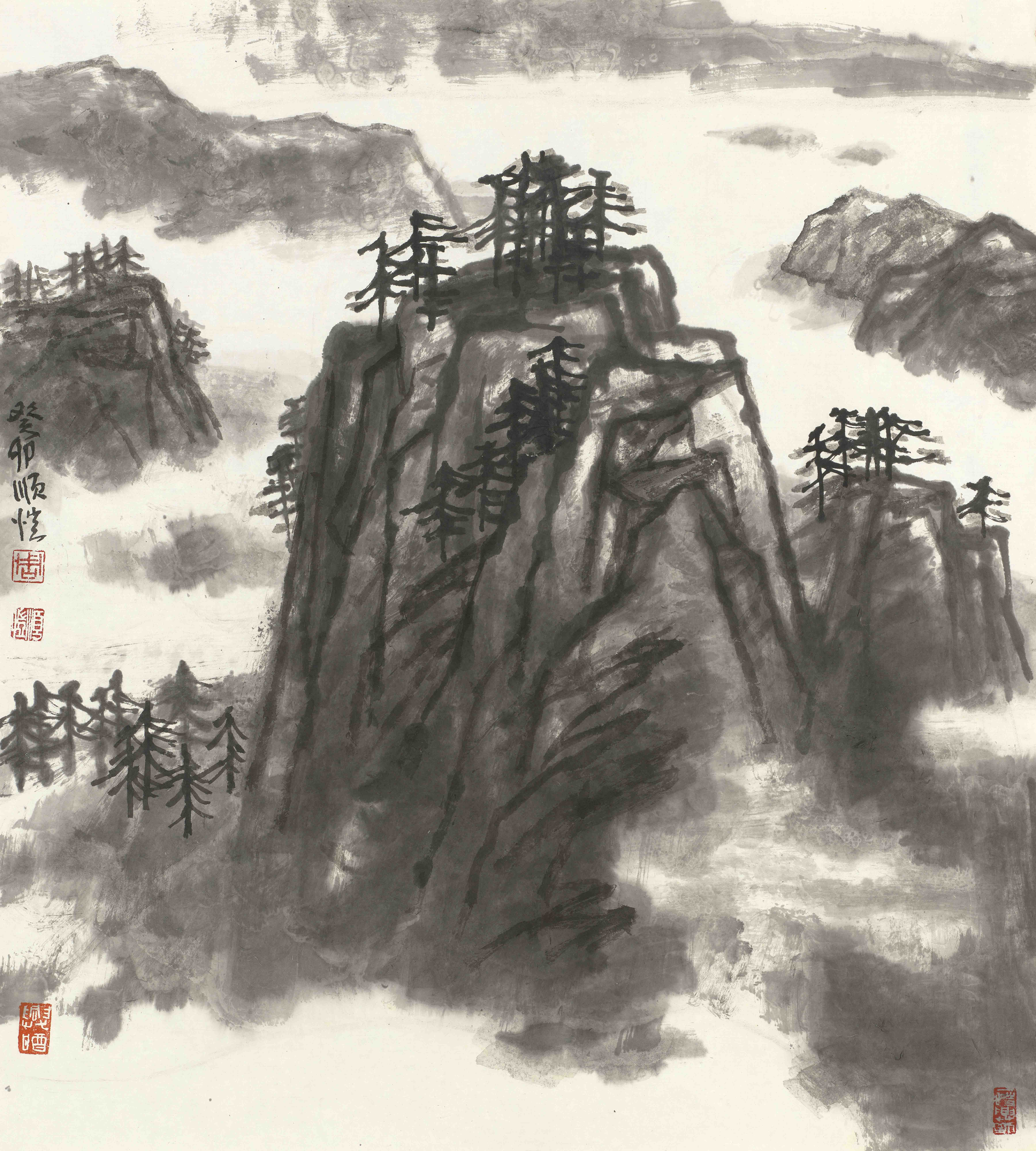 3 周顺恺 黄山印象 70x63cm 纸本设色 2023年