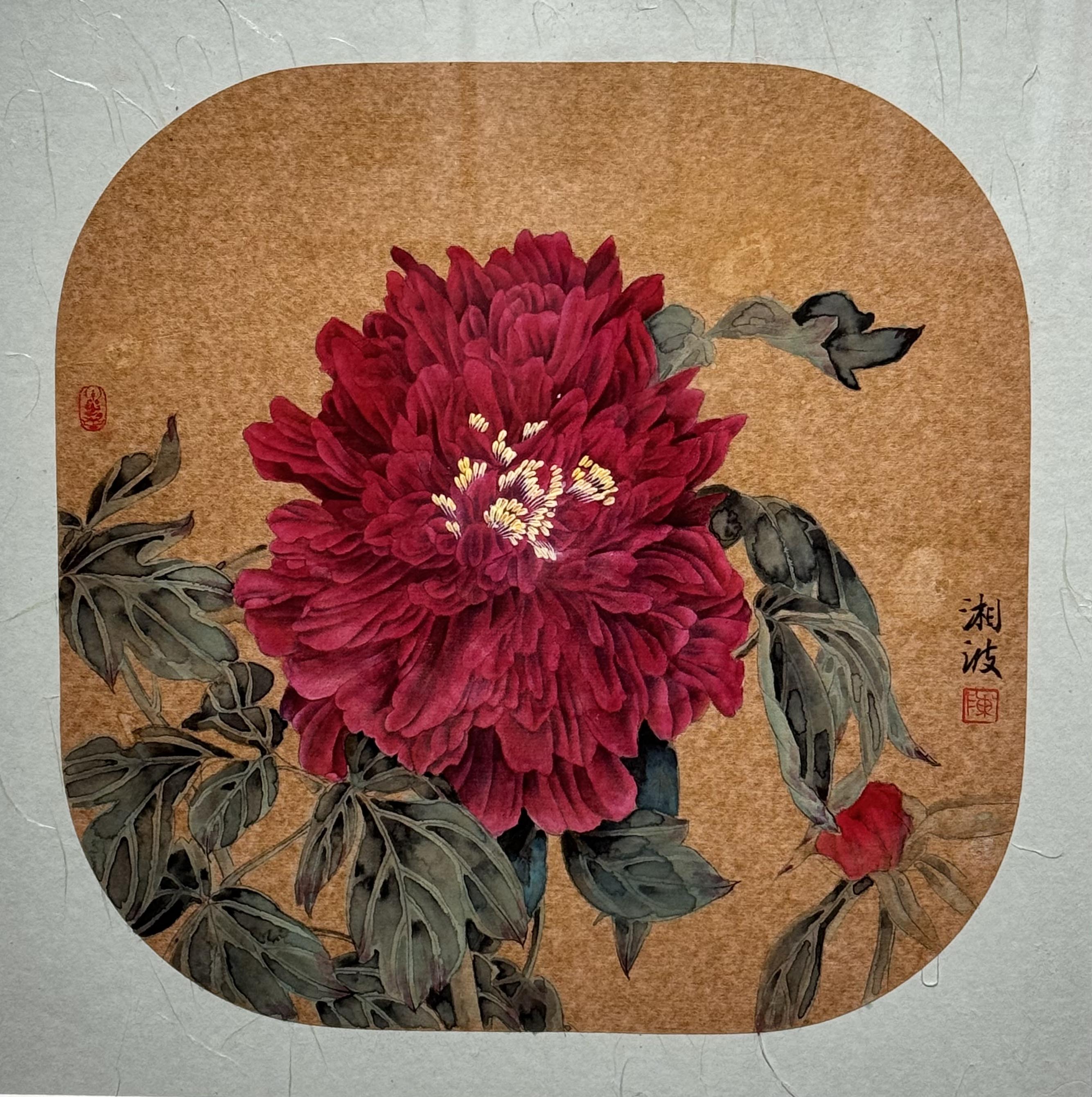 5 陈湘波 花鸟小品 33x33cm×2  纸本设色  2017年