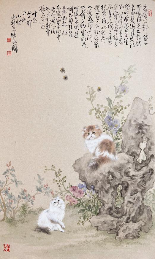 3《秋色晴美图》万小怡 38.5×64