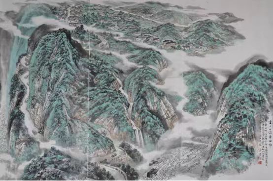 云上人家车田乡 204X136cm 张远华