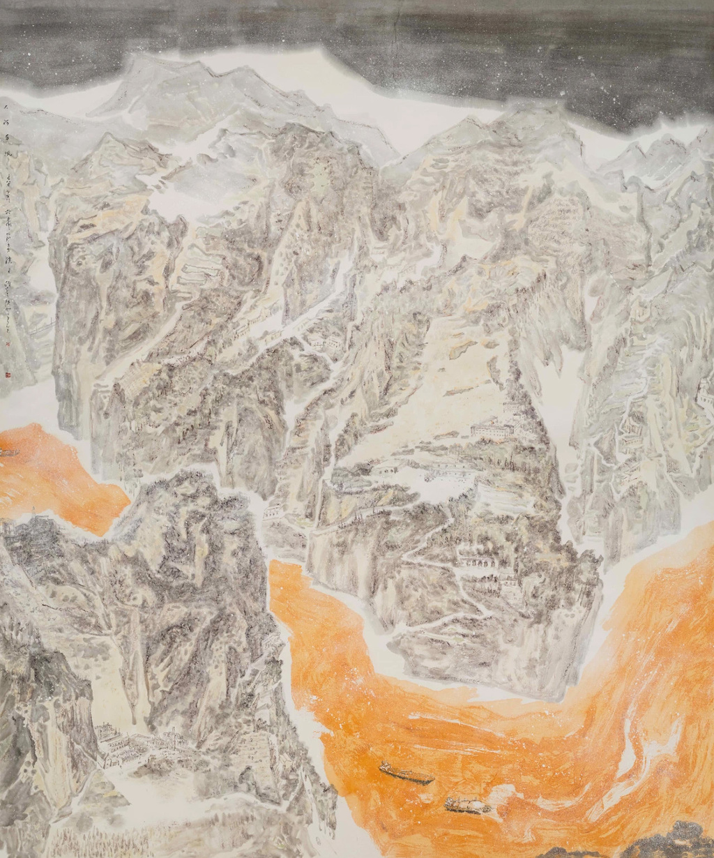 4 大河奔流 240x200cm 纸本设色 2021