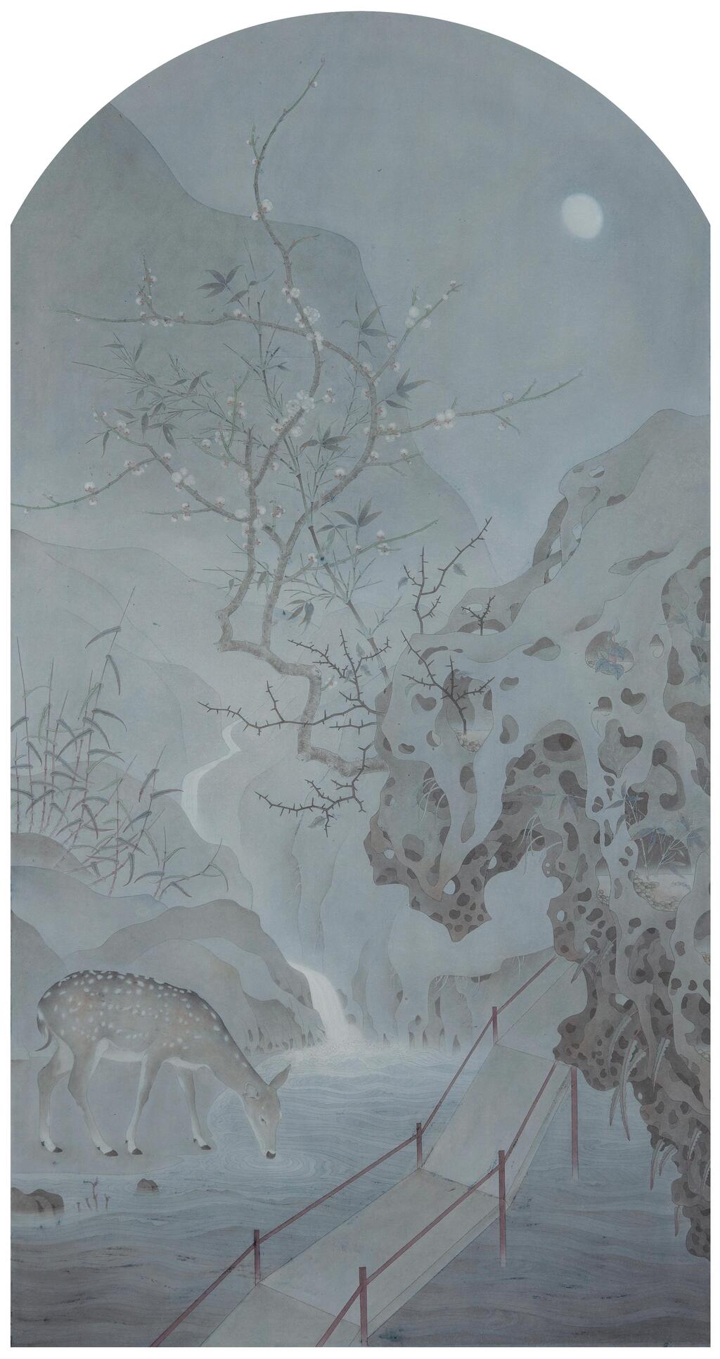 7 祝殿超《月出》 192×101cm 中国画 2019年