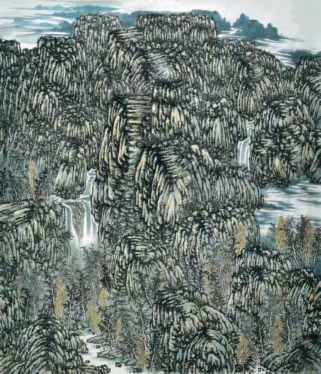 9 陈起 《武陵清华》 200×230cm 中国画 2018年