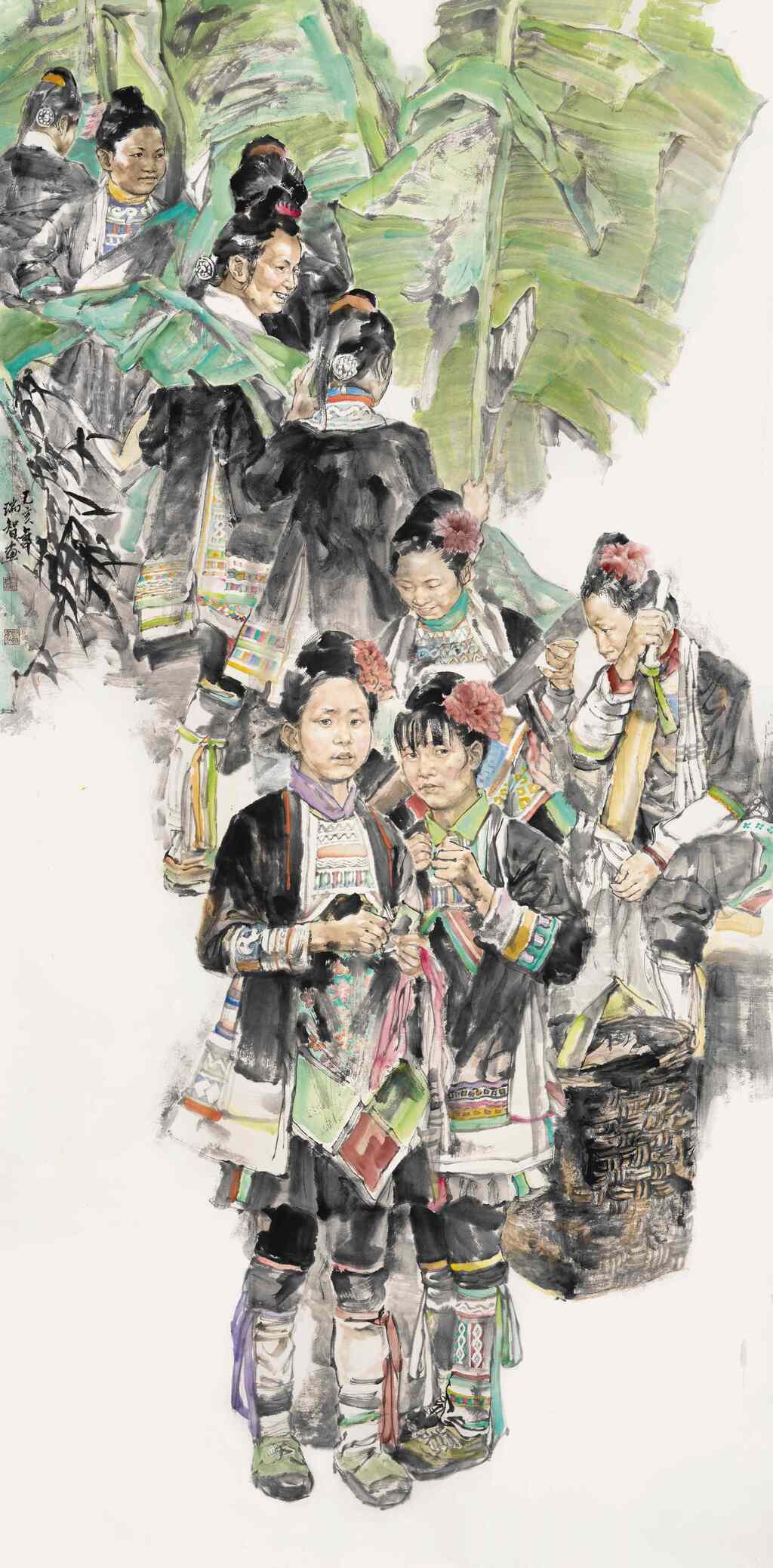 10 孟瑞智《岜沙之春》120x240cm 中国画 2019年