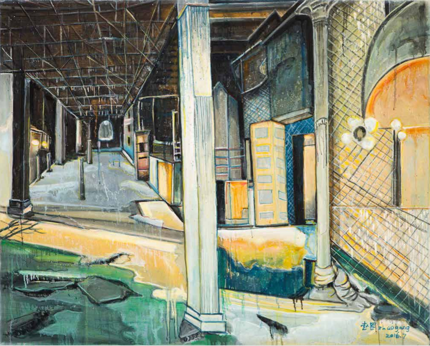赵罡 《繁华已逝》 布面油画 140x100cm 2016年