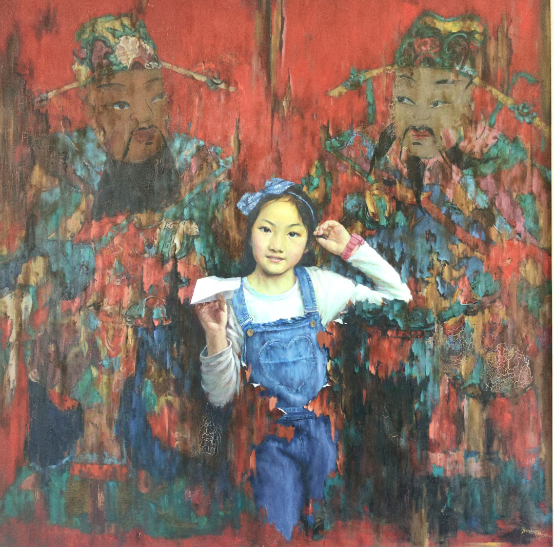 44 《穿越》蒋昌胜 油画 150X150CM