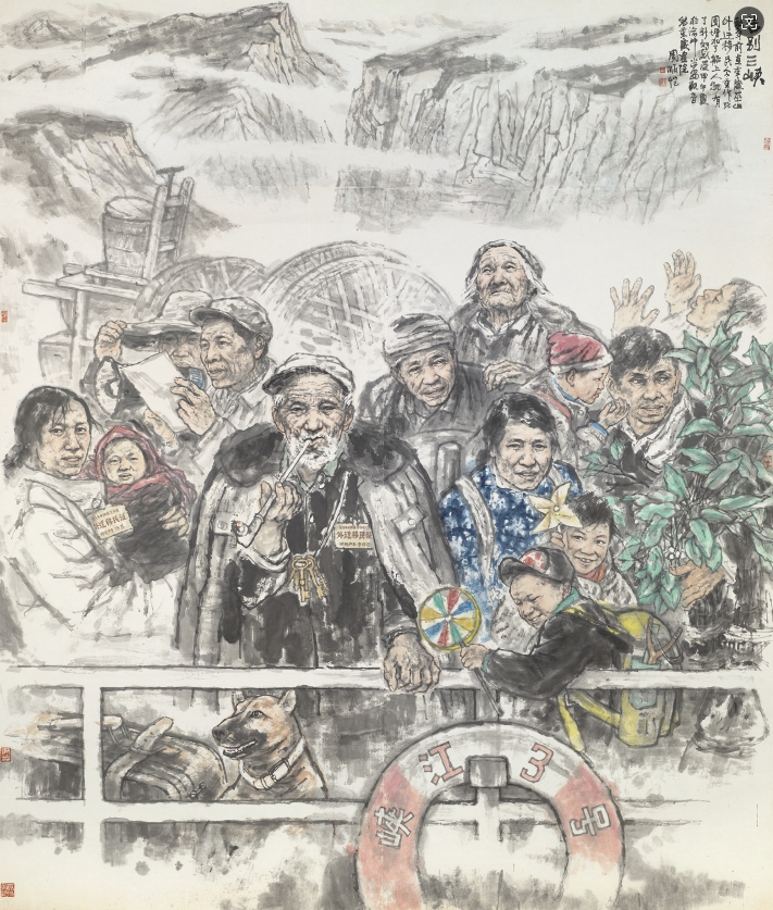 3 《告别三峡》 226x192cm 纸本设色 周顺恺 2015