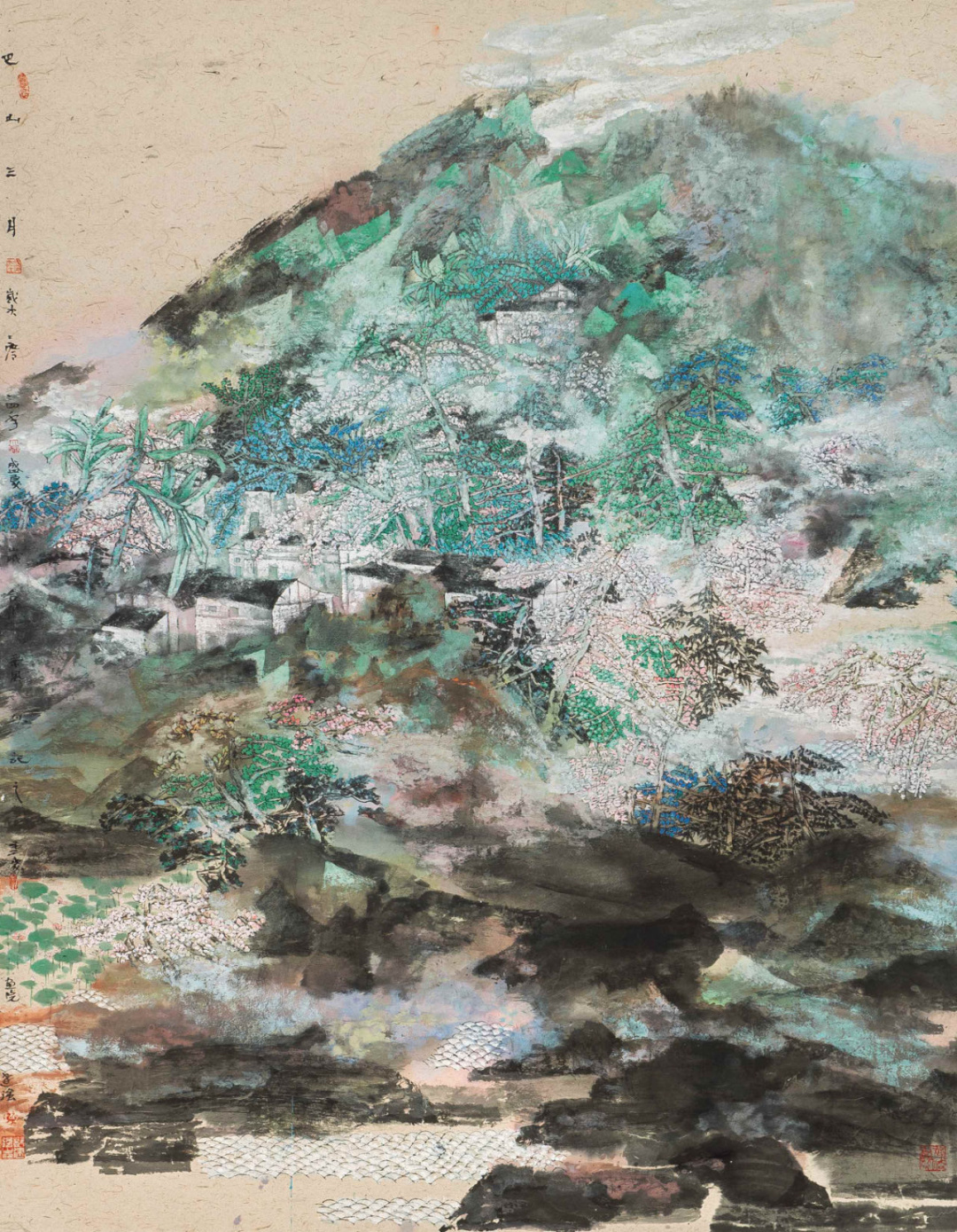 《三月 》邓建强 中国画  240×200cm