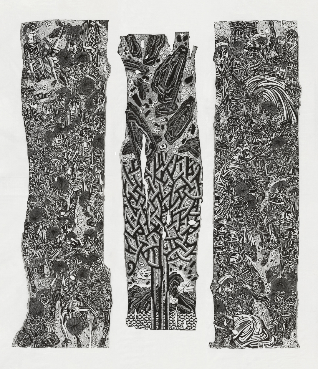 《汶川·汶川》康宁 版画 200cmx180cm  2022年