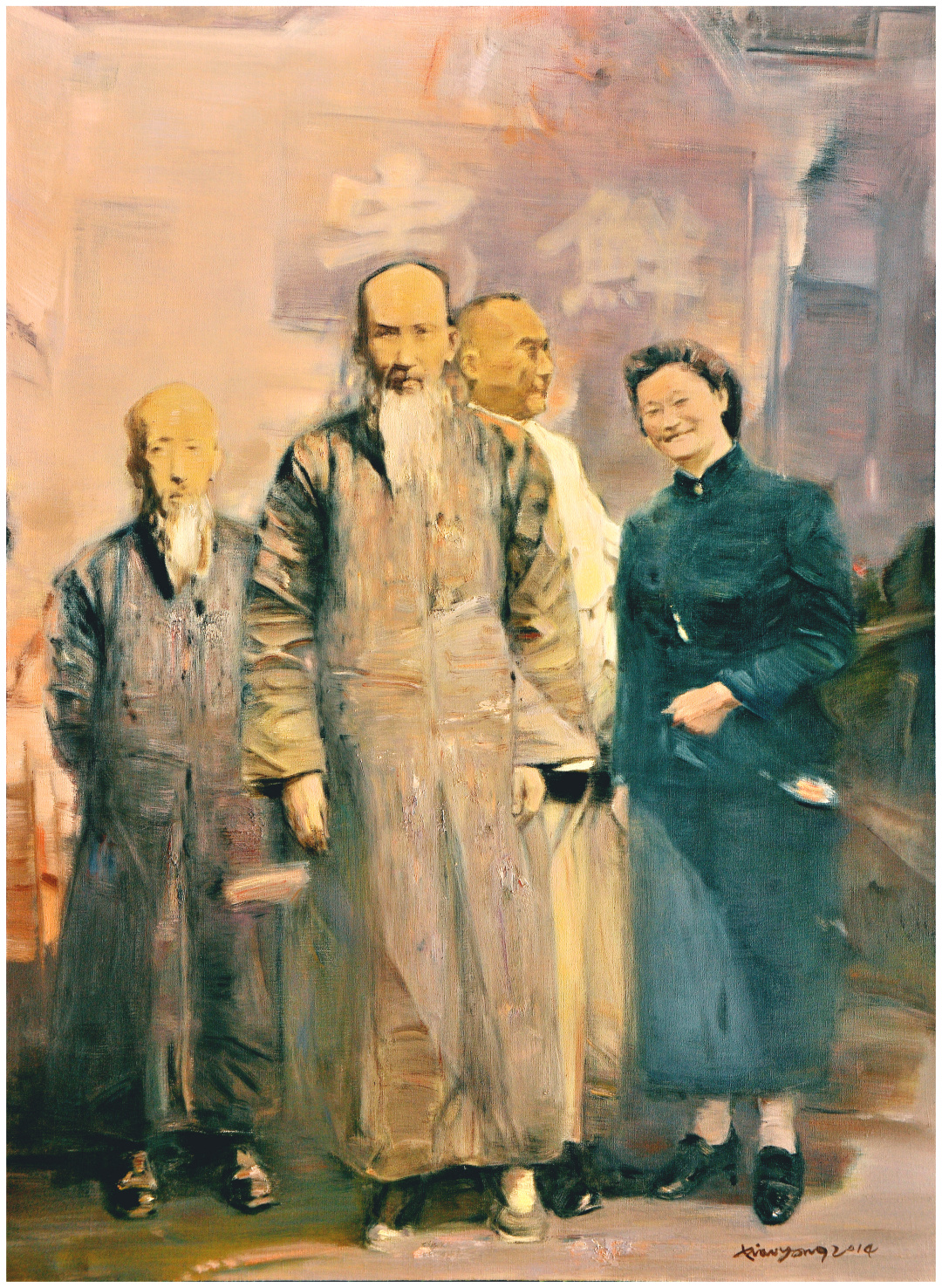 漆晓勇《某年某月某日冬·重庆“特园”》油画150x120cm 2014