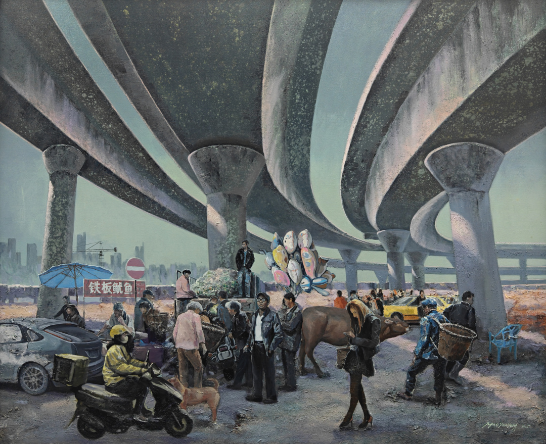 《两亩地》，毛艳阳 ，180×150cm，布面油画，2015年作。