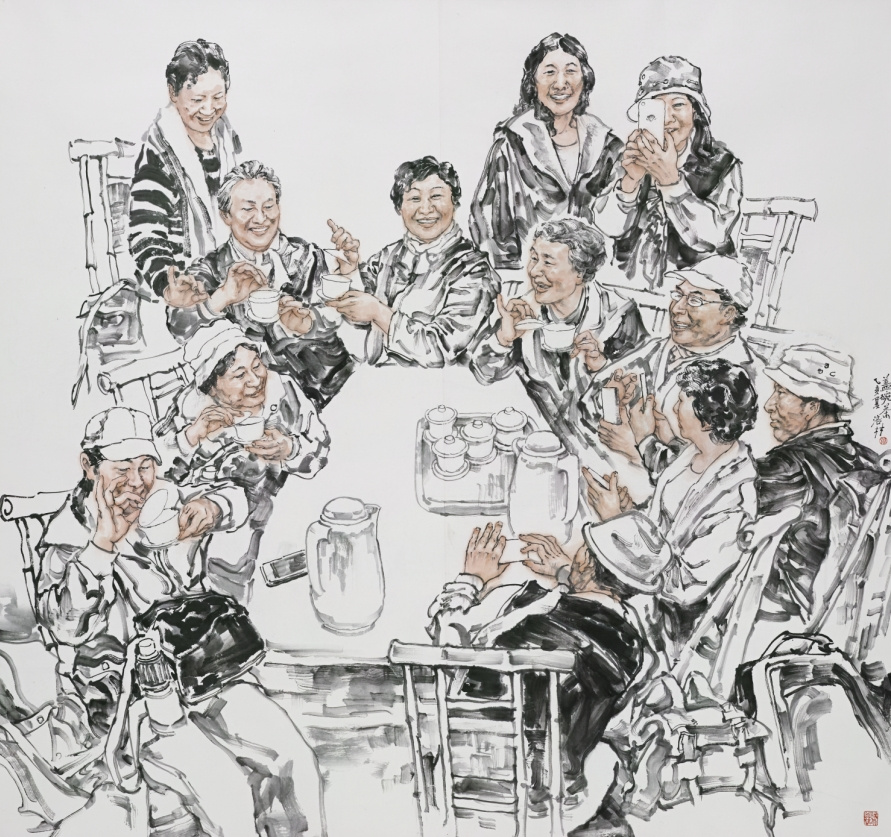 39 《盖碗茶》杨涪林 180X192 2019