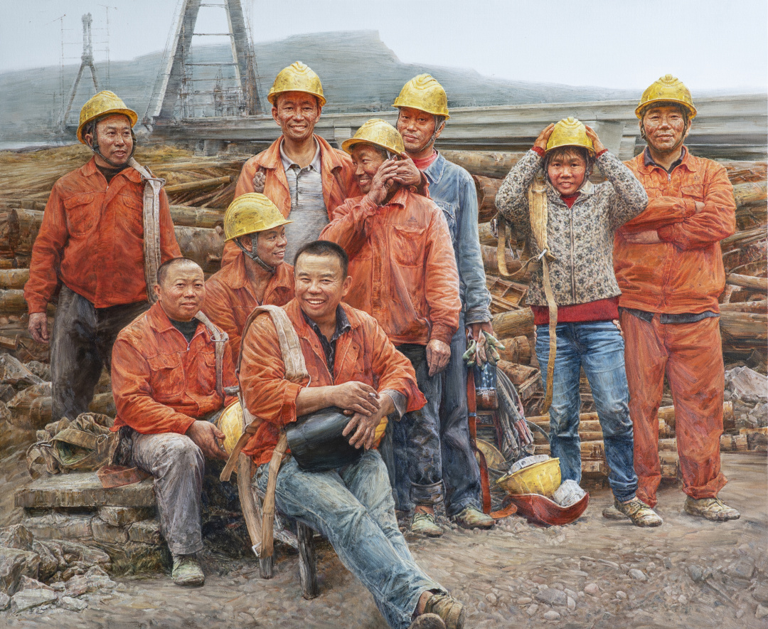 8《路桥人》张宏伟  195×160cm 油画