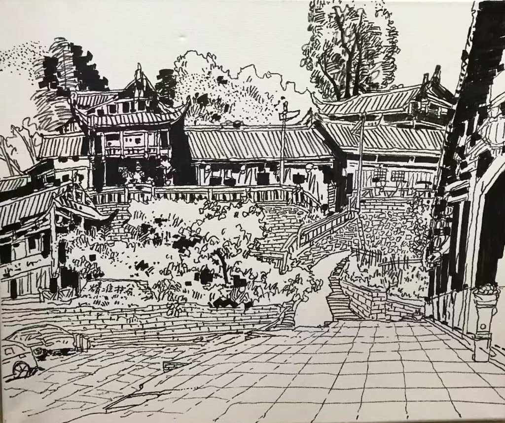 13 毛光辉 《花垣十八洞》 50x60cm 丙烯 2022年