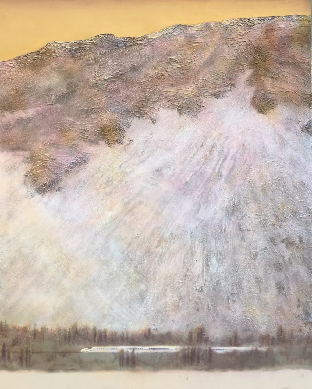 李杰《金丝路新速度》 230cmx170cm 布面综合材料 2019