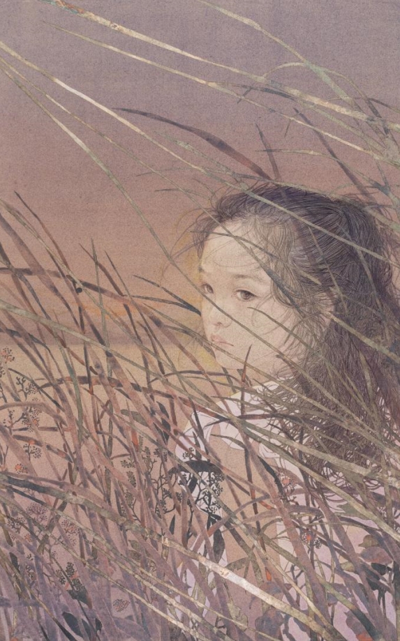 李杰《秋水》 51cm x 83 cm  纸本设色 2024