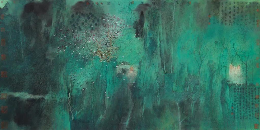 4 《春泛若耶溪诗意图》 69x137cm 2014年