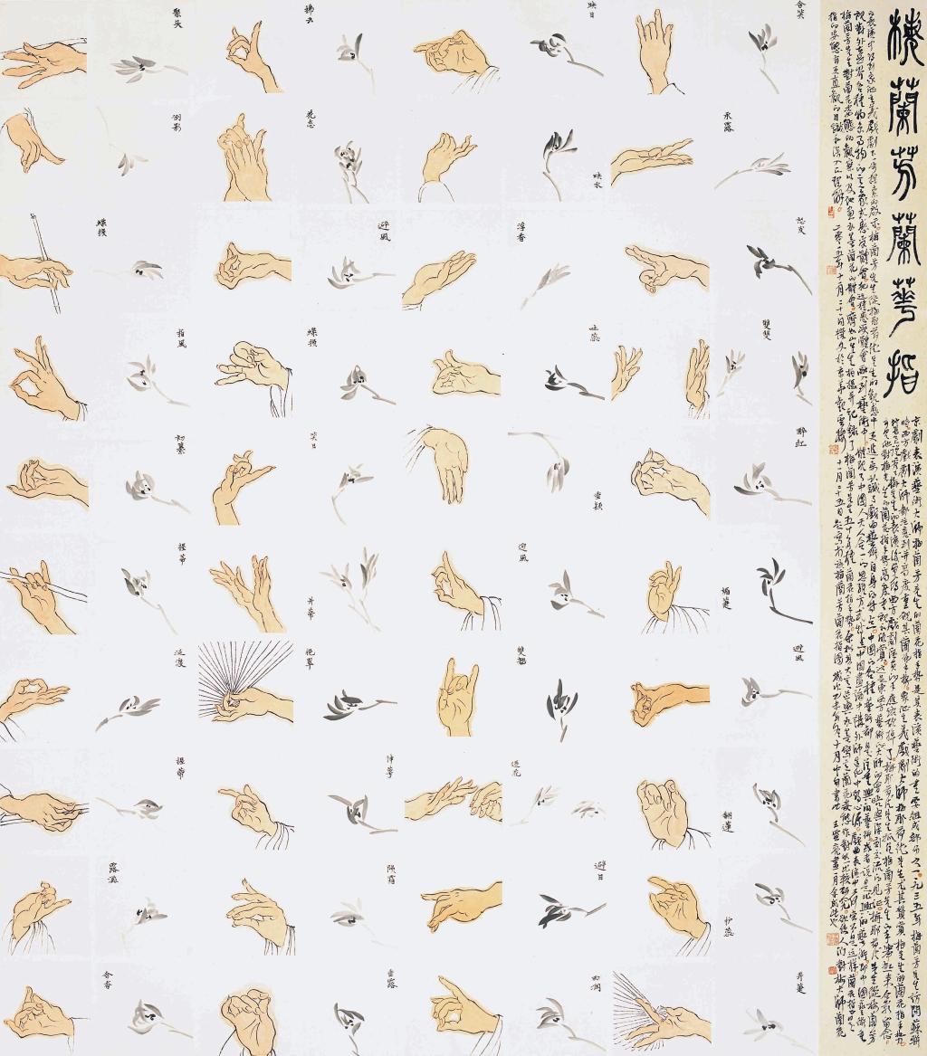 9 王云亮 梅兰芳兰花指 中国画  180x153cm