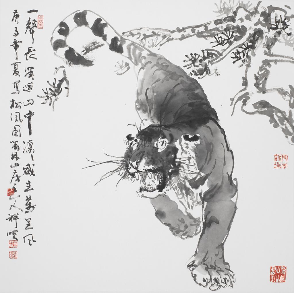 005一声长啸 68x68cm 2020年