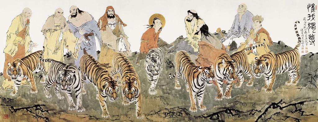 013 惟我独尊   286×660cm 2006年 孟祥顺 范曾合作