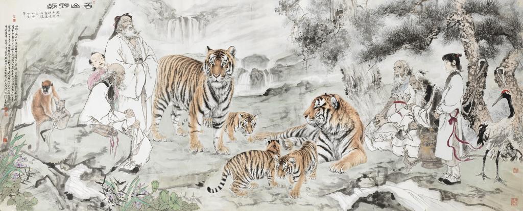 014《商山野趣》286x660cm 2020年 孟祥顺与韩国榛合作 