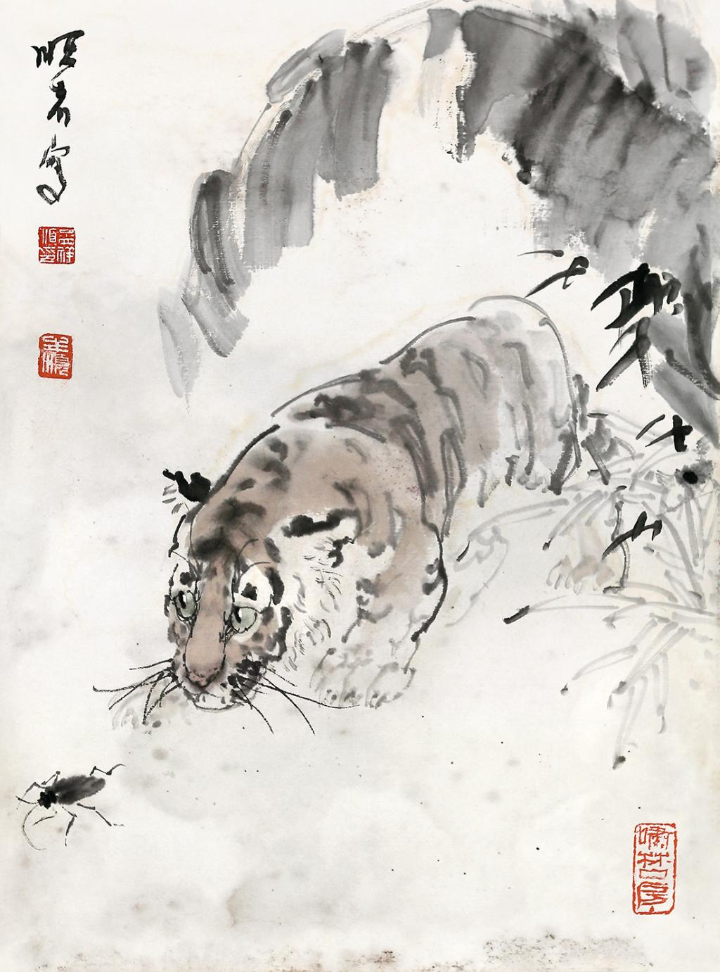 012幼虎册页之二52x38.5cm 2021年