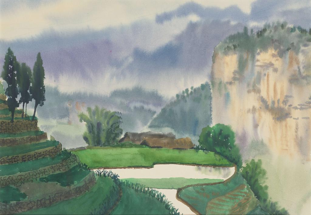 空中花园  纸本  27×39cm  1980年