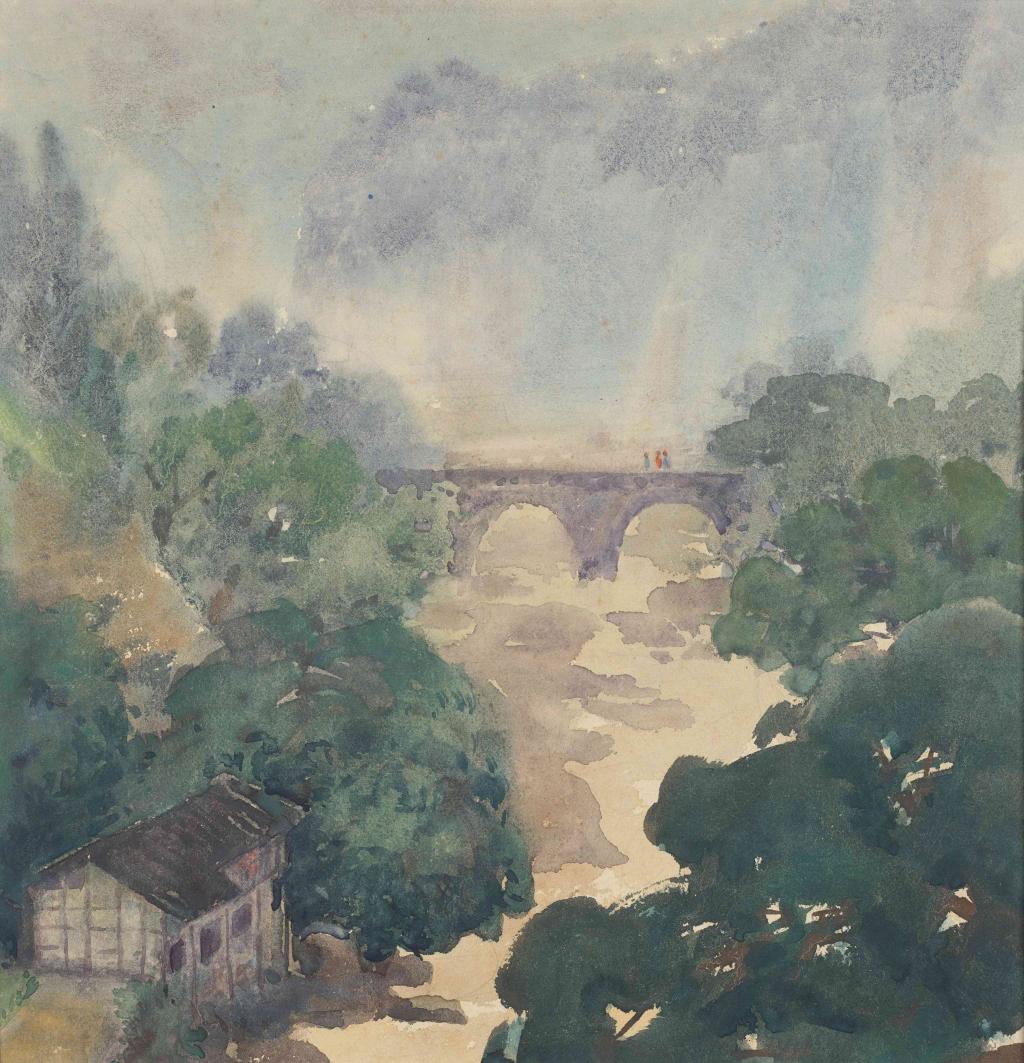 东溪水涨2   纸本  27×26cm  邹丹 1979年