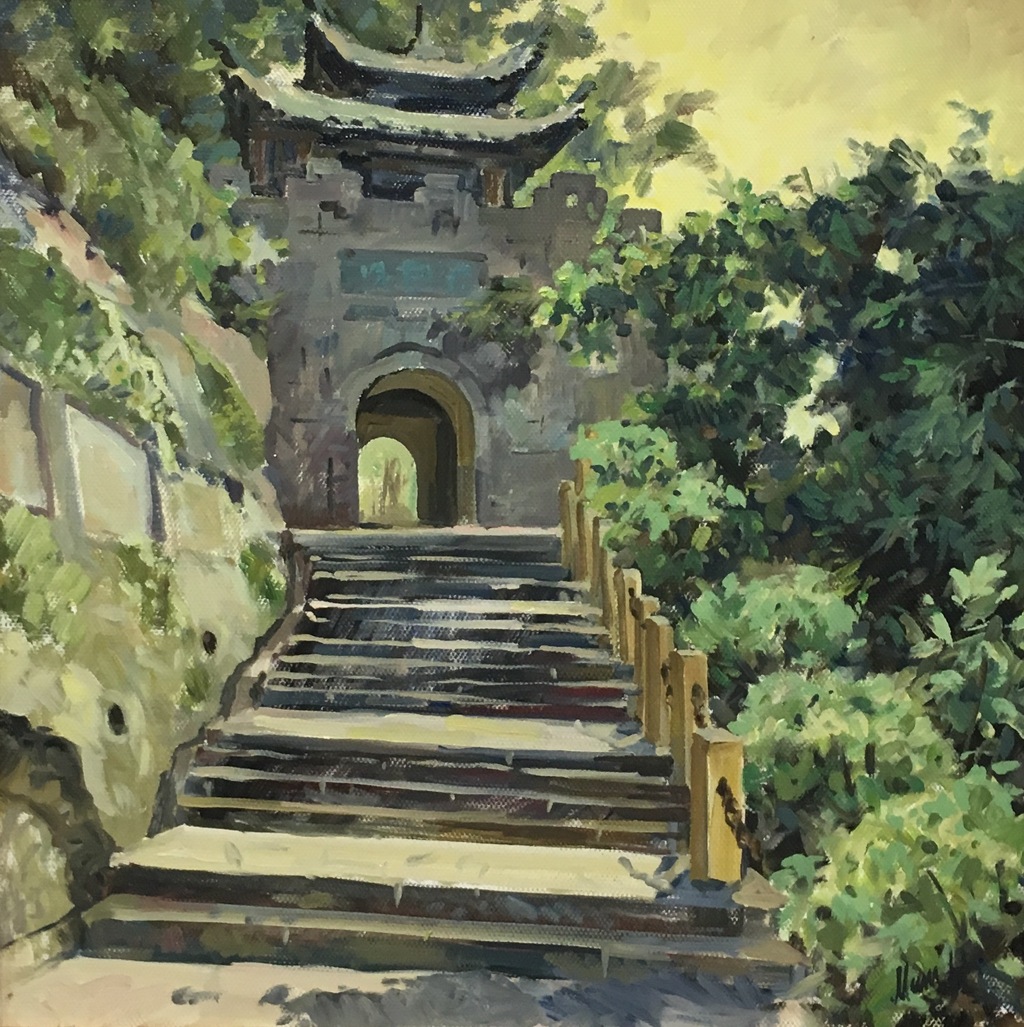 米先科?尼古拉?叶夫根耶维奇    历史的台阶    70×70cm 布面油画 2016年