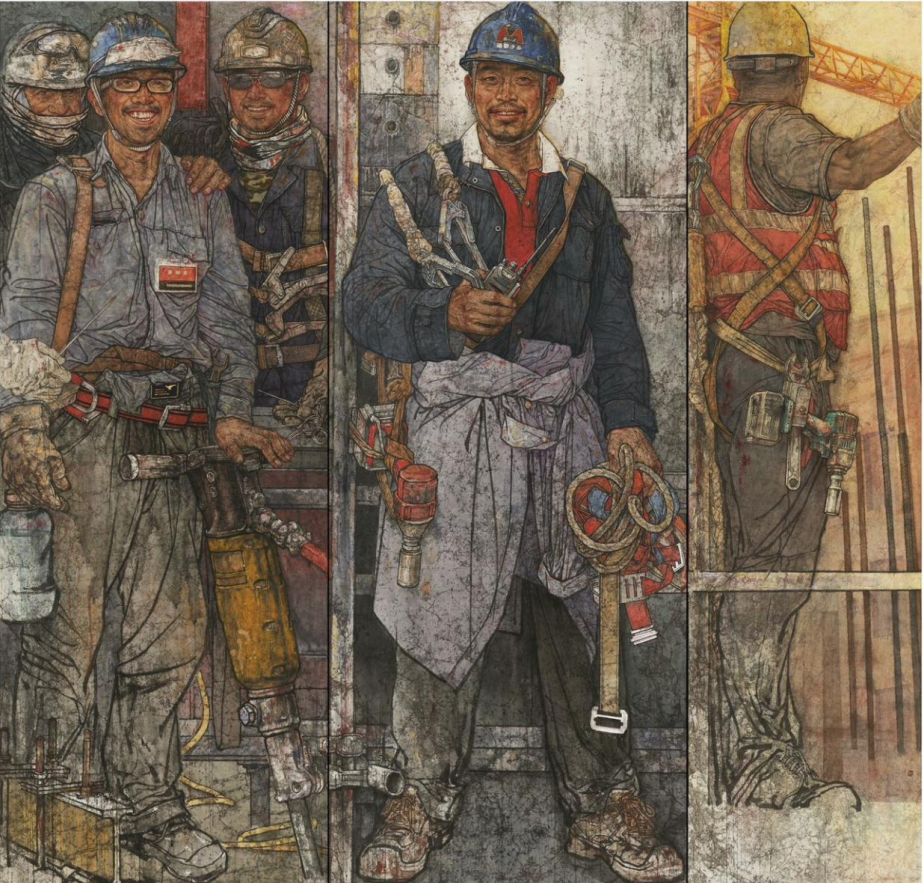 李玉旺 《筑梦》 209x217cm 中国画