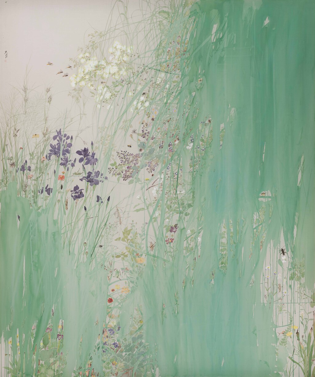 李恩成 《滴翠》 240x200cm 中国画