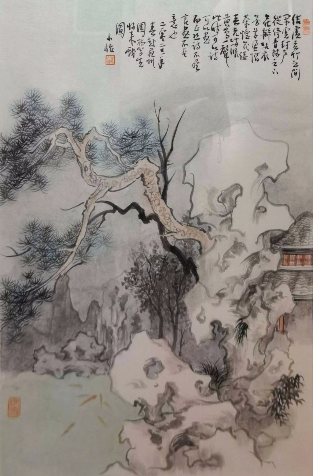 万小怡 幽梦寻芳 58x30cm 中国画 2023