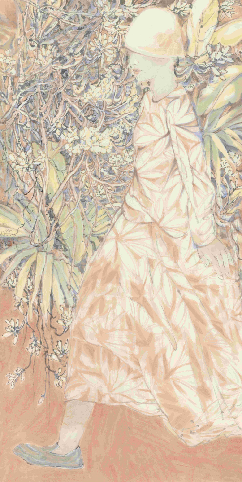 周天 余花犹可醉 138cm×70cm  2023年