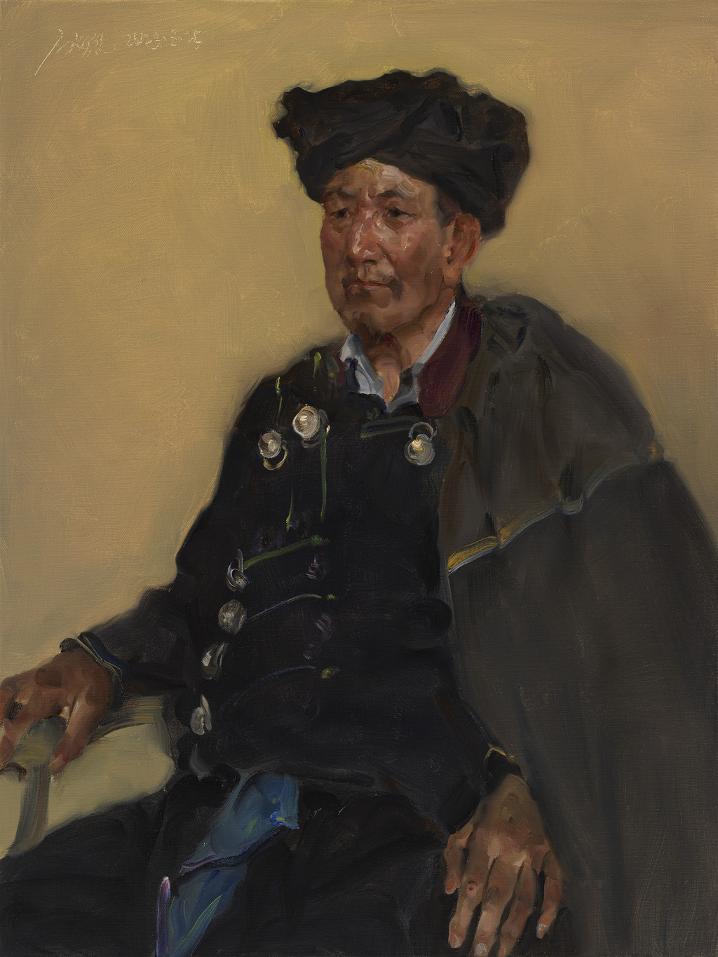 庞茂琨 彝族大爷 80x60cm 布面油画 2023