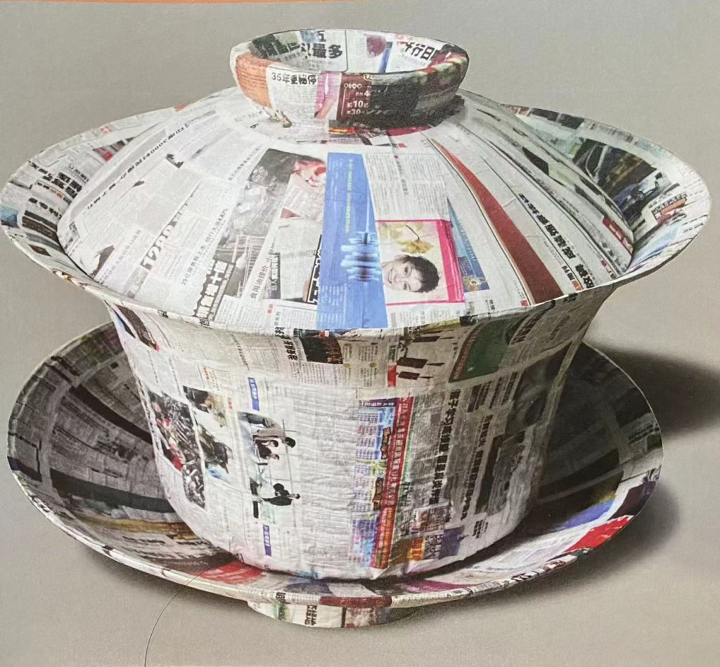 宗涛 盖碗茶 110x75cm 报纸 2010