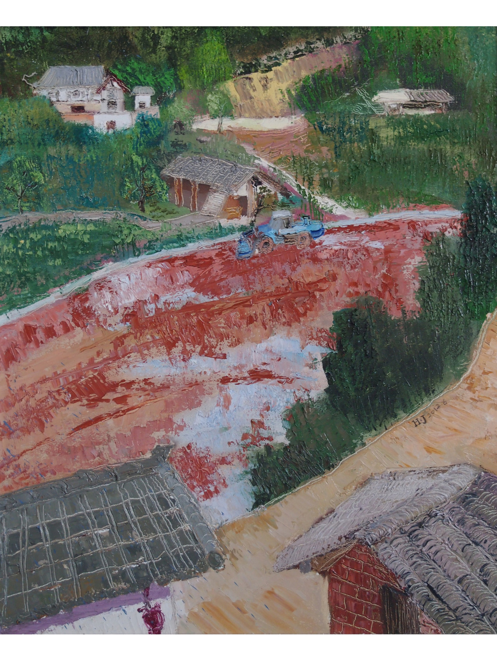 黄晶 窗外小景 50x60cm 布面油画 2012