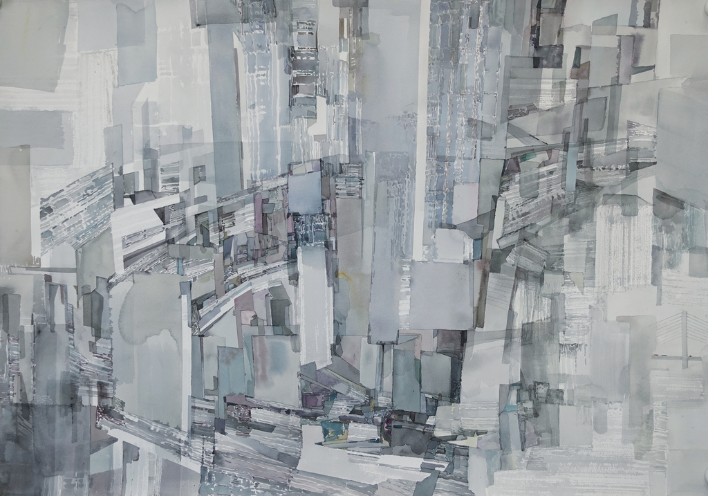 阳浩宇 晨 110X80cm 水彩画 2024