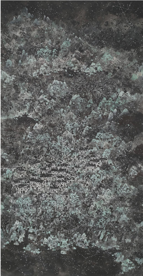 《巴山渝水之三月天》 彭石   中国画  240×124cm  2014年 (2)