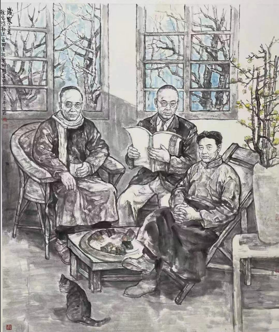 《岁寒三友》王世明  中国画 170x145 cm   2015年