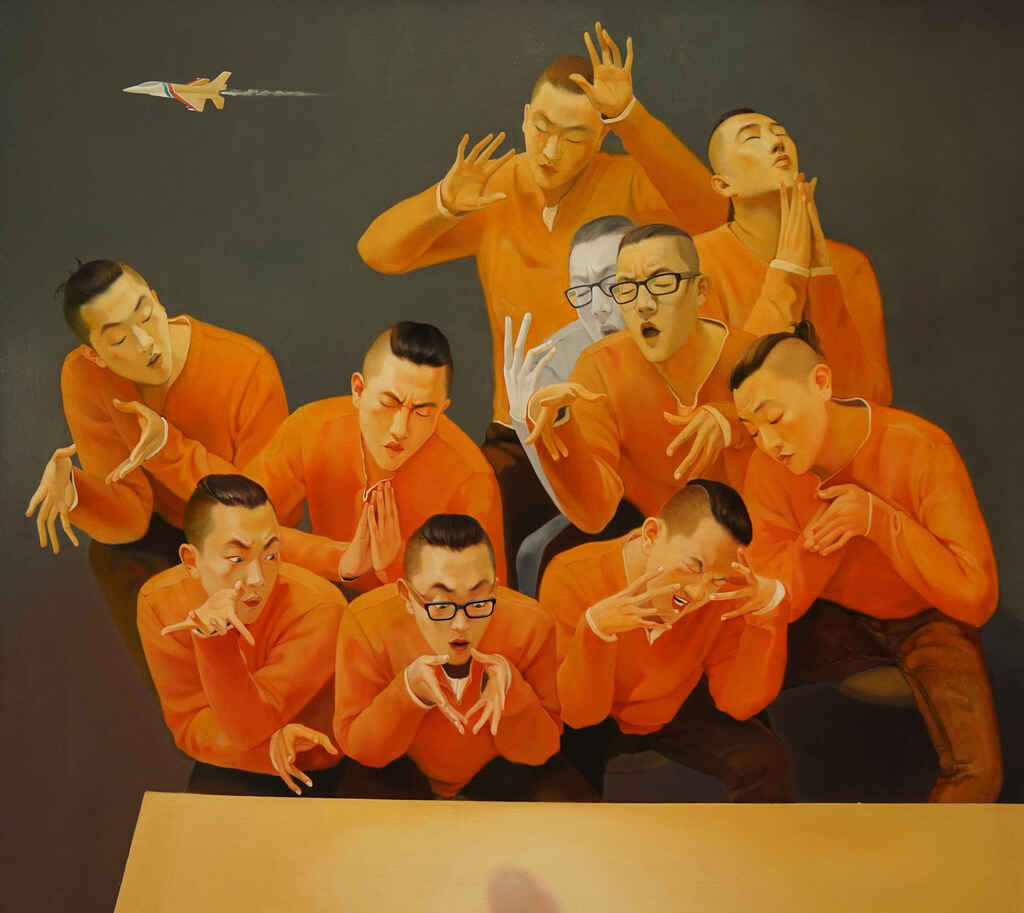 《绘画独生一代的自我完善之自言失语》 刘大明 油画  200x180cm  2015年
