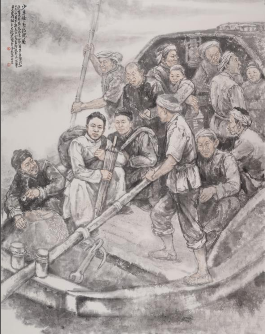 《少年壮志出武陵》 贾高东  中国画  175X200cm  2021年