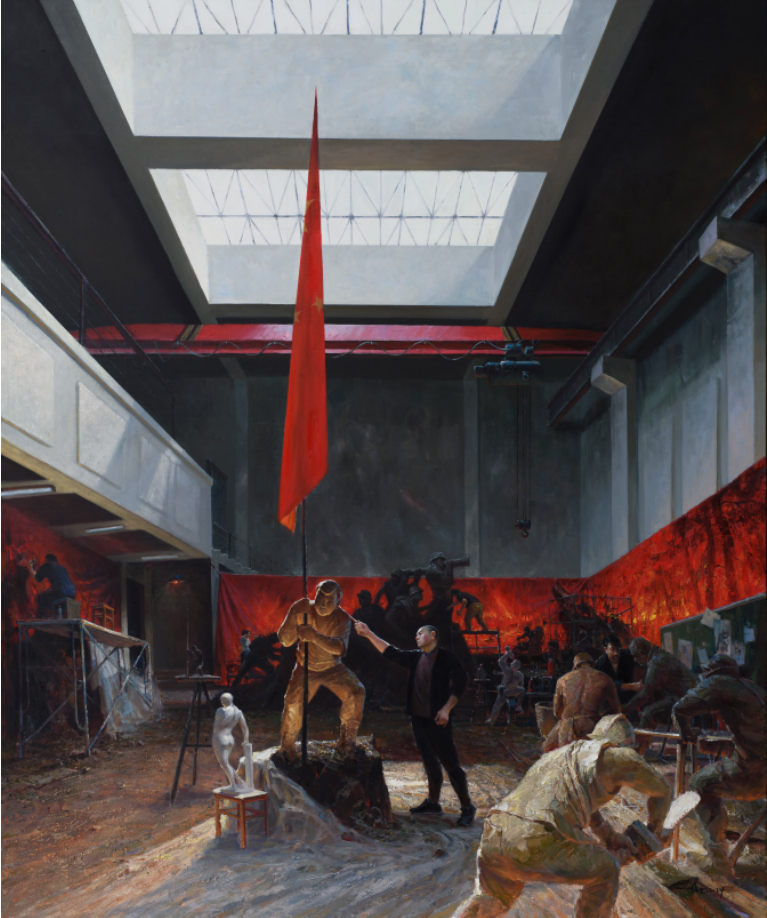 《凝聚》 李东仁   油画 200x240cm  2023年