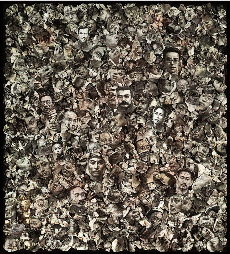《先驱》 李英武、周渝、于波  版画  205×185cm  2019年