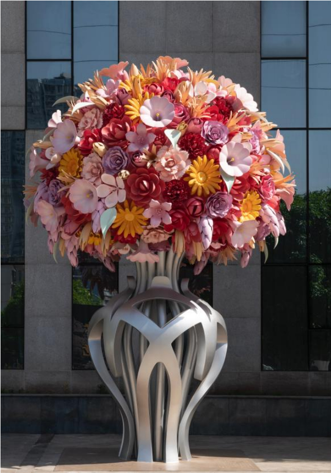 《百花齐放》尹代波   雕塑 50×35×36cm 2021年