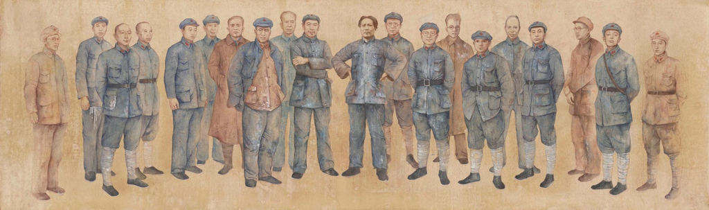《历史记忆——遵义会议》    高晨栋   综合材料200x70cm  2020年